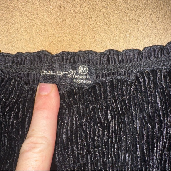 Black velvet Mini Dress - Picture 3 of 4